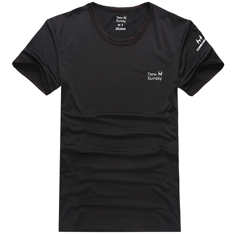 Мъжки спортни летни еластични тениски с къс ръкав зелени, оранжеви сиви бели сини