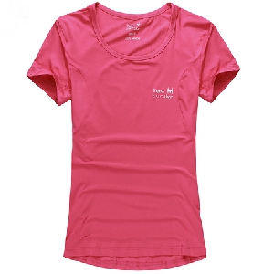 Дамски летни тениски с къс ръкав, розови, сиви, сини, оранжеви, зелени, черни, дишащи