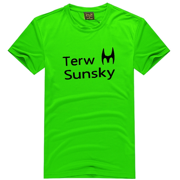 Ανδρικά αθλητικά κοντομάνικα T-shirts αναπνεύσιμα  σε πράσινο, πορτοκαλί, λευκ΄ο, μπλε, μαύρο χρώμα από  πολυεστέρα