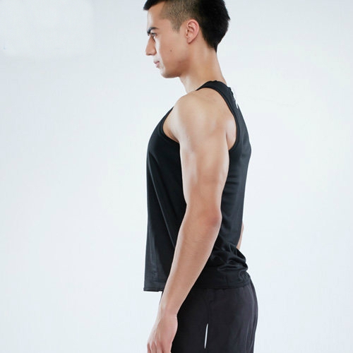 Ανδρικά αθλητικά αμάνικα κατάλληλα για το γυμναστήριο σε άσπρο και μπλε χρώμα