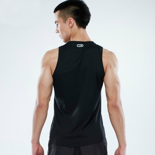 Ανδρικά αθλητικά αμάνικα κατάλληλα για το γυμναστήριο σε άσπρο και μπλε χρώμα