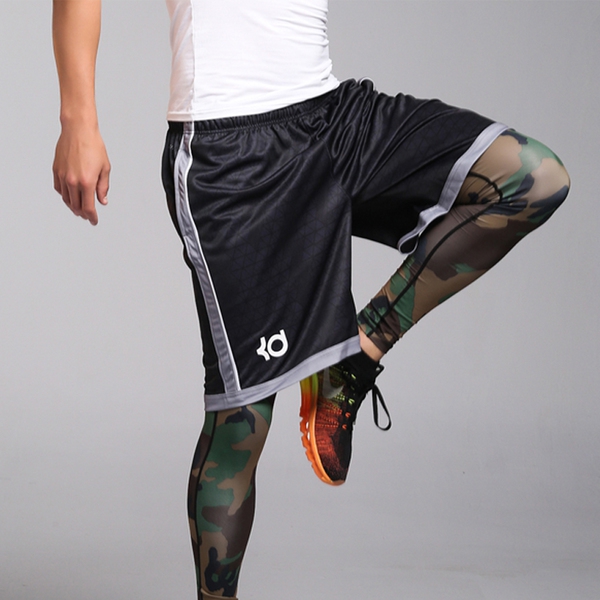 Καλοκαιρινά ανδρικά σορτς για μπάσκετ για αθλητισμό σε μπλε πράσινο και μαύρο χρώμα