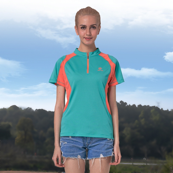 Γυναικεία αθλητικά καλοκαιρινά μλουζάκια με κοντό μανίκι  σε ροζ, μοβ και  πράσινο χρώμα