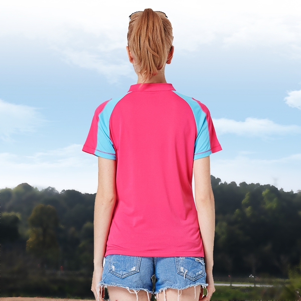 Γυναικεία αθλητικά καλοκαιρινά μλουζάκια με κοντό μανίκι  σε ροζ, μοβ και  πράσινο χρώμα