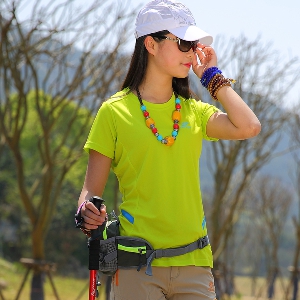 Дамски летни спортни тениски - розови, сини и жълти слим модели за туризъм и спорт