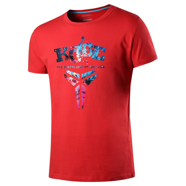 Ανδρικά καλοκαιρινα  t-shirts για μπάσκετ  με κοντά μανίκια και άσπρη εκτύπωση σε μαύρο, γκρι, μπλε, κόκκινο και κίτρινο χρώμα