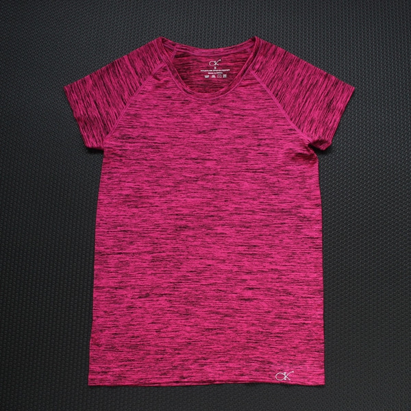 Γρήγορη ξήρανση αθλητικών γυναικών μπλουζών σε μπλε, πράσινο, γκρι, κυκλάμινο και πορτοκαλί χρώμα