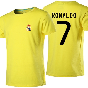 Мъжка лятна памучна фен футболна тениска на Реал Мадрид, Кристиано Роналдо 