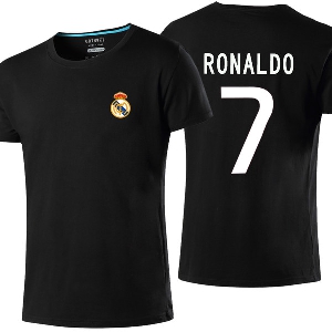 Ανδρικό βαμβακερό καλοκαιρινό  μπλουζάκι ποδοσφαίρου Ρεάλ Μαδρίτης, Cristiano Ronaldo