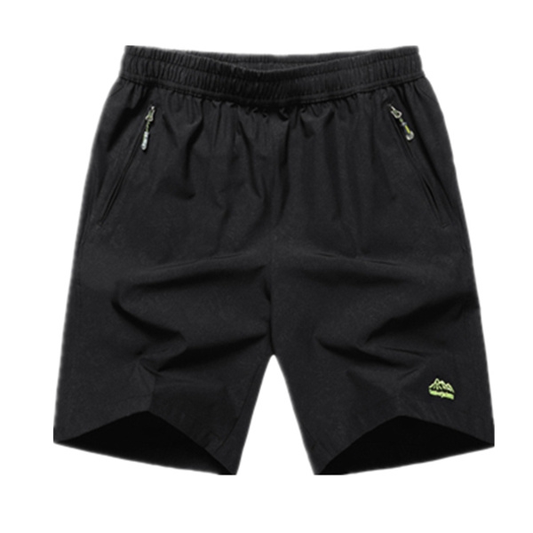 Καλοκαιρινά αναπνεύσιμα ανδρικά σορτς σε μαύρο χρώμα