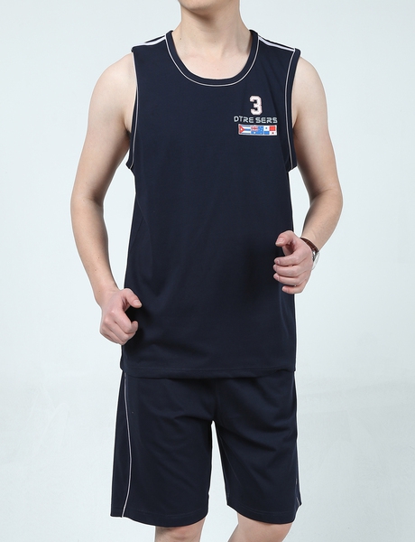 Καλοκαιρινό βαμβκερό ανδρικό σετ - T-Shirt και σορτς 4 μοτίβα