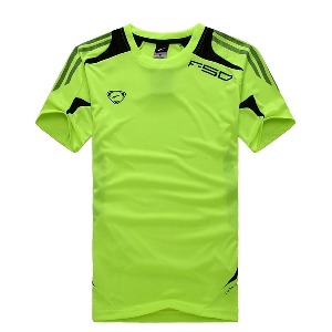 Καλοκαιρινά αθλητικά αντρικά μπλουζάκια σε μπλε, άσπρο, μαύρο και πράσινο χρώμα