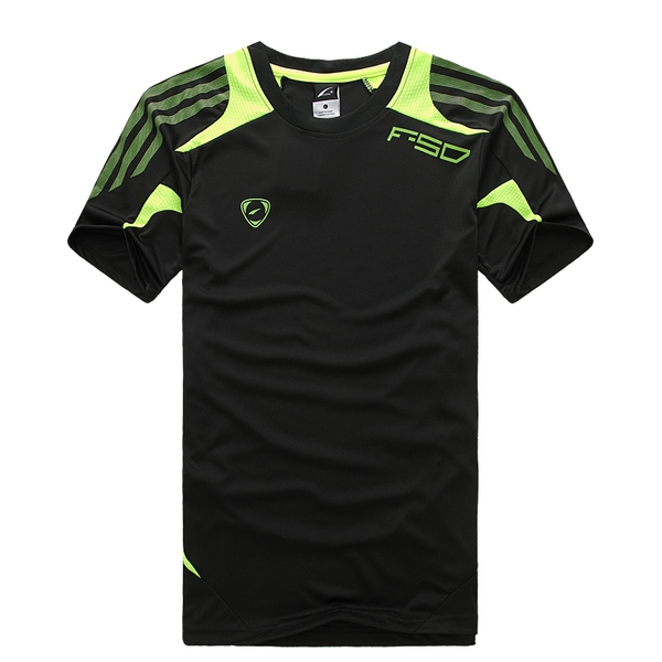 Καλοκαιρινά αθλητικά αντρικά μπλουζάκια σε μπλε, άσπρο, μαύρο και πράσινο χρώμα