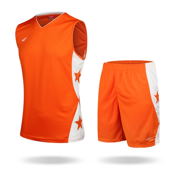 Мъжки баскетболен спортен летен екип от потник и къси панталони: жълт, син, черен, бял, червен