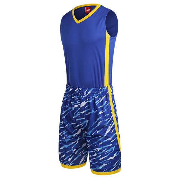 Мъжки баскетболен спортен летен екип от потник и къси панталони: жълт, син, черен, бял, червен