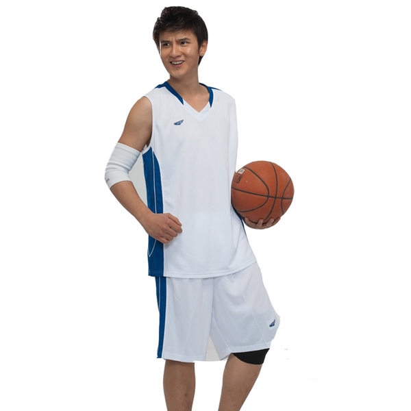 Мъжки баскетболен спортен летен екип от потник и къси панталони: жълт, син, черен, бял, червен