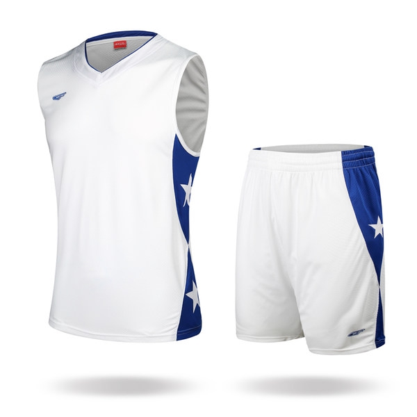 Мъжки баскетболен спортен летен екип от потник и къси панталони: жълт, син, черен, бял, червен