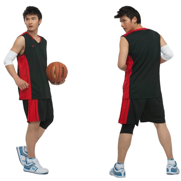 Мъжки баскетболен спортен летен екип от потник и къси панталони: жълт, син, черен, бял, червен