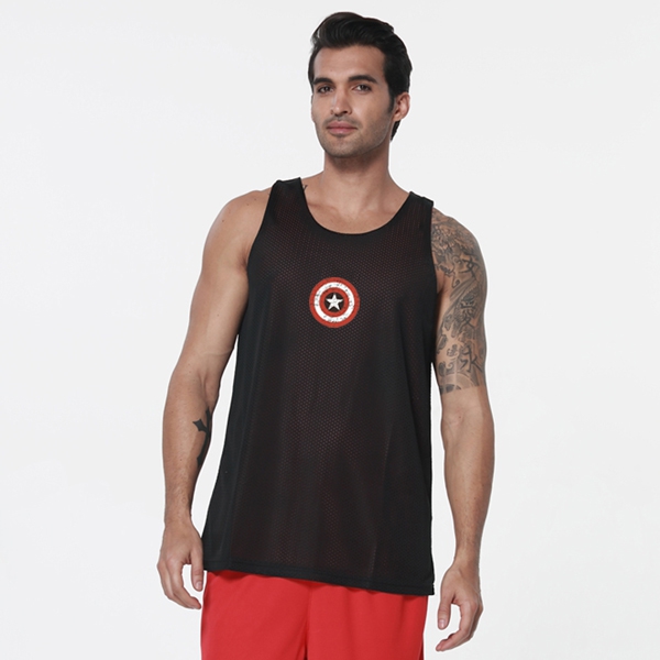 Ανδρικάαθλητικά αμάνικα σε μαύρο χρώμα κατάλληλα για μπάσκετ και τένις σε 5 μοντέλα