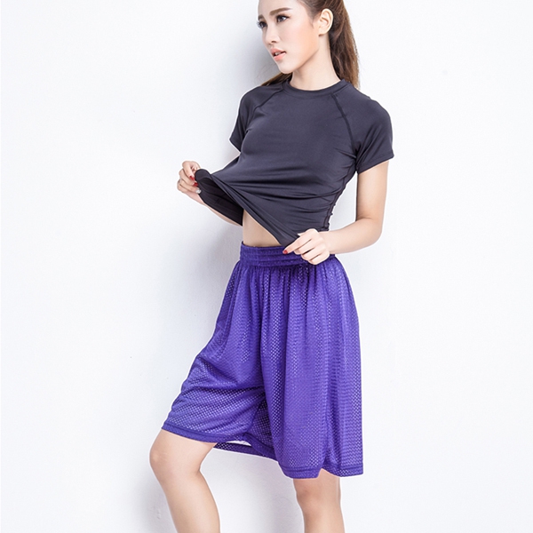 Καλοκαιρινά αθλητικά γυναικεία  σορτς  σε μωβ - 5 σχέδια