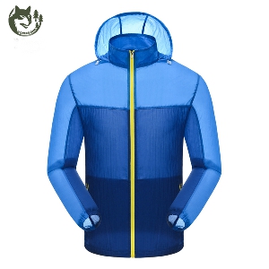 Ανδρικά αθλητικό μπουφάν  με αντηλιακό προστατευτικό κάλυμμα αδιάβροχο και ανθεκτικό στον άνεμο σε πράσινο, μπλε, κίτρινο χρώμα