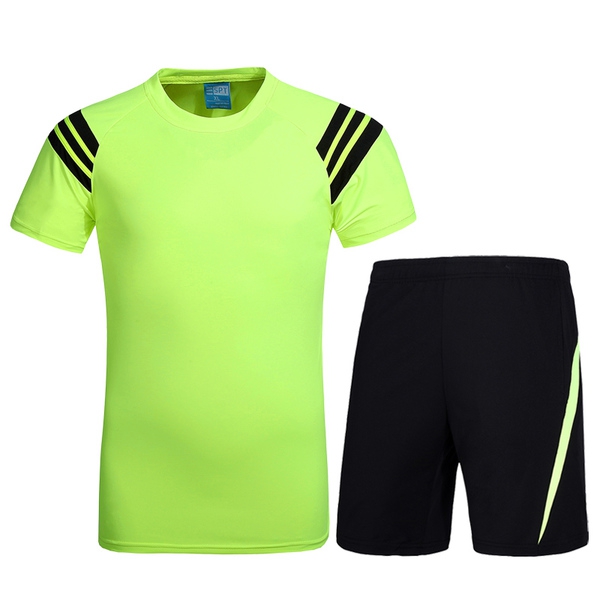 Мъжки ежедневни спортни костюми с къси ръкави тениска шорти за лятото от бързосъхнеща материя