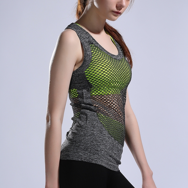 Γυναικεία καλοκαιρινά αμάνικα  αναπνεύσιμά σεκίτρινο, πράσινο, μπλε, μωβ, μαύρο χρώμα  για γυμναστήριο και γιόγκα