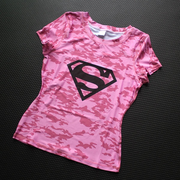 Γυναικεία αθλητικά  κοντομάνικα μπλουζάκια για το γυμναστήριο και γιόγκα Top Spider-Man μοντέλα με κύριο υλικό Lycra