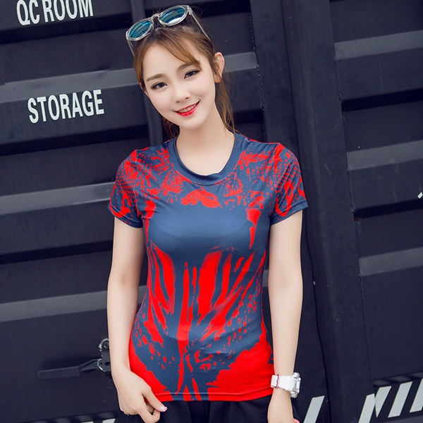 Γυναικεία αθλητικά  κοντομάνικα μπλουζάκια για το γυμναστήριο και γιόγκα Top Spider-Man μοντέλα με κύριο υλικό Lycra