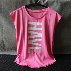 Γυναικεία αθλητικά short-sleeve T-shirt σε ροζ, μαύρο, γκρι, κίτρινο, λευκό  χρώμα από lycra