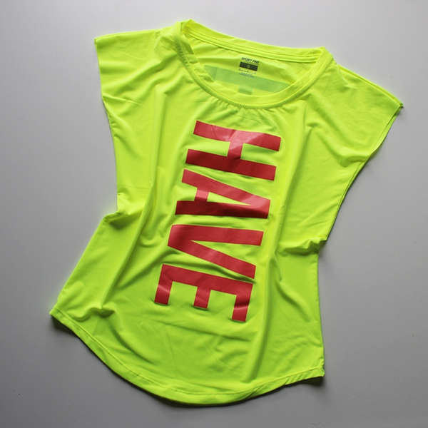 Γυναικεία αθλητικά short-sleeve T-shirt σε ροζ, μαύρο, γκρι, κίτρινο, λευκό  χρώμα από lycra