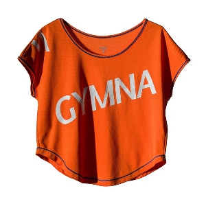 Дамска спортна лятна лека и удобна тениска с къс ръкав подходяща за тренировка, фитнес оранжева, синя, бяла 