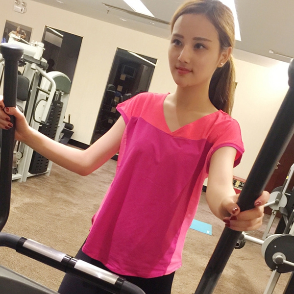 Γυναικεία αθλητικά μπλουζάκια για γυμναστήριο και γιόγκα σε κόκκινο, ροζ, πράσινο χρώμα