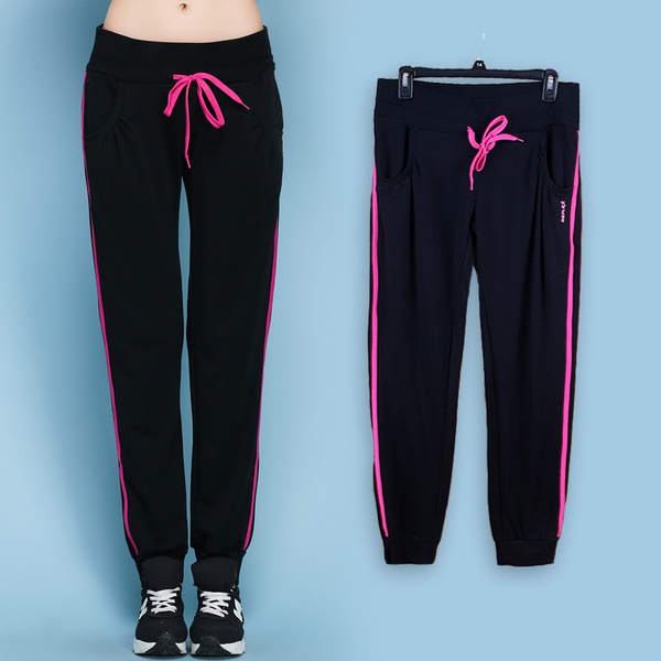 Γυναικεία αθλητικά βαμβακερά παντελόνια για το γυμναστήριο και γιόγκα