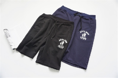 Мъжки бързосъхнещи спортни къси панталони в черен и син цвят
