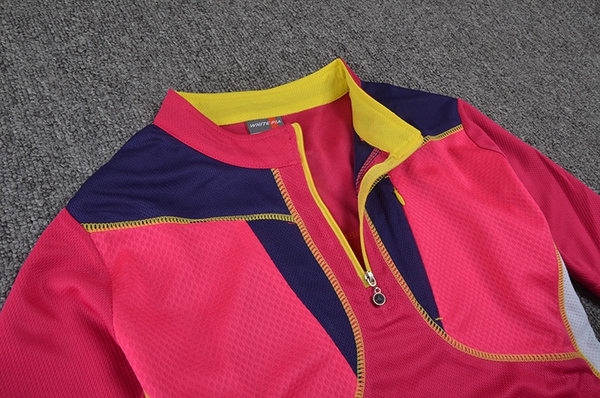 Γυναικεία ανοιξιάτικα σπορ κοντομάνικα μπλουζάκια με ροζ / μοβ