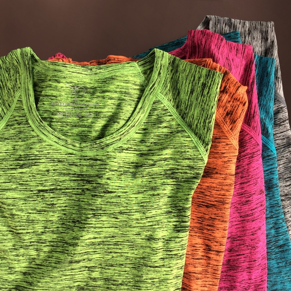 Αθλητικά χρωματιστά γυναικεία t-shirts κατάλληλα για fitness και γιόγκα -  5 μοντέλα