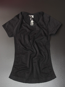 Дамска тениска за силови упражнения или тичане, с тънка дишаща материя 