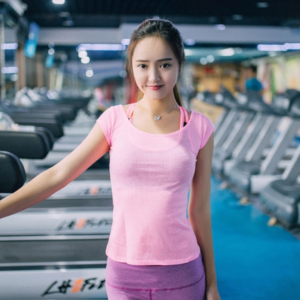 Γυναικεία ελαφριά, απαλή και άνετη αθλητική μπλούζα για γυμναστική και άσκηση γιόγκα σε μπλε, πράσινο, μοβ, λευκό χρώμα