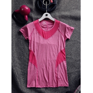 Дамски спортни тениски с къс ръкав: розови, сини, сиви - леки и удобни