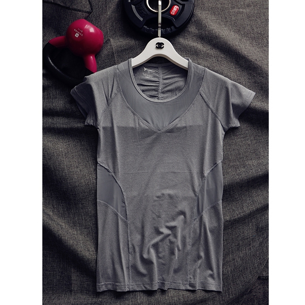 Γυναικεία αθλητικά μπλουζάκια με κοντό μανίκι σε  ροζ, μπλε, γκρι χρώμα - ελαφριά και άνετα