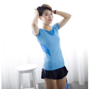 Γυναικεία αθλητικά μπλουζάκια με κοντό μανίκι σε  ροζ, μπλε, γκρι χρώμα - ελαφριά και άνετα