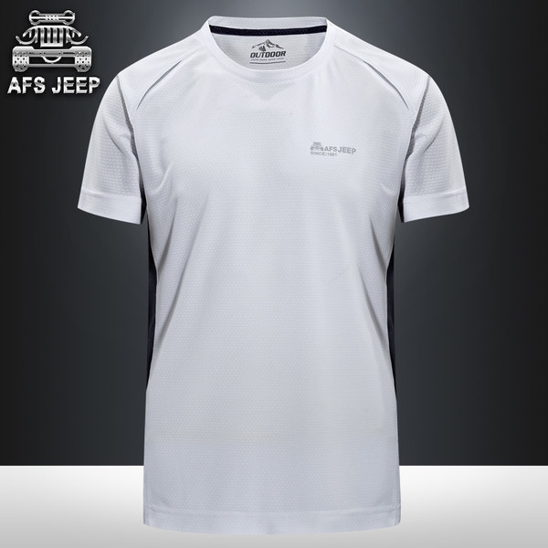 Мъжка спортна тениска от полиестър синя, зелена, сива,бяла, черна за тренировка, джогинг, ежедневие и фитнес