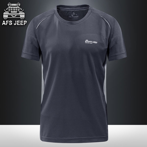 Мъжка спортна тениска от полиестър синя, зелена, сива,бяла, черна за тренировка, джогинг, ежедневие и фитнес