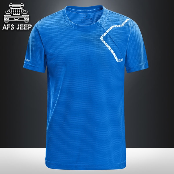 Мъжка спортна тениска от полиестър синя, зелена, сива,бяла, черна за тренировка, джогинг, ежедневие и фитнес