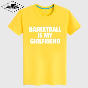 Ανδρικά  βαμβακερά μπλουζάκια για  μπάσκετ σε κίτρινο, γκρι, μπλε, λευκό χρώμα  με κοντά μανίκια