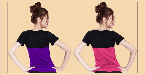 Γυναικεία αθλητικά μπλουζάκια  μικρού μήκους κατάλληλα για γιόγκα και αεροβική άσκηση σε λιλά και ροζ χρώμα