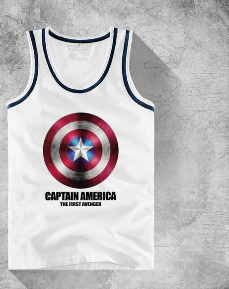 Ανδρικό αθλητικό μπλουζάκι σε διάφορα χρώματα με εκτύπωση: μαύρο, κίτρινο, μπλε, κόκκινο, λευκό χρώμα