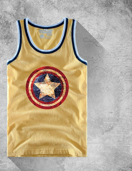 Ανδρικό αθλητικό μπλουζάκι σε διάφορα χρώματα με εκτύπωση: μαύρο, κίτρινο, μπλε, κόκκινο, λευκό χρώμα