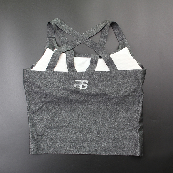 Γυναικείο αθλητικό μπουστάκη  σε γκρι χρώμα κατάλληλο για το γυμναστήριο - 2 μοντέλα